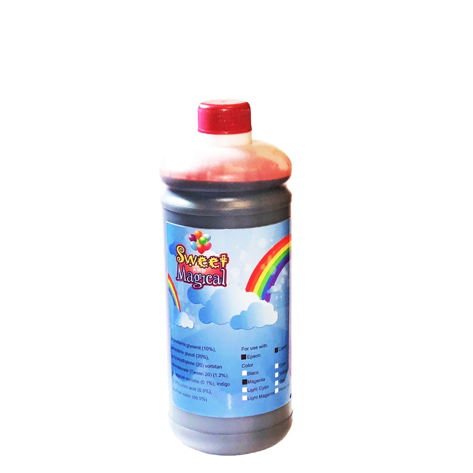 Edible Ink Refill Bottle, 500Ml or 16.9OZ (MAGENTA)