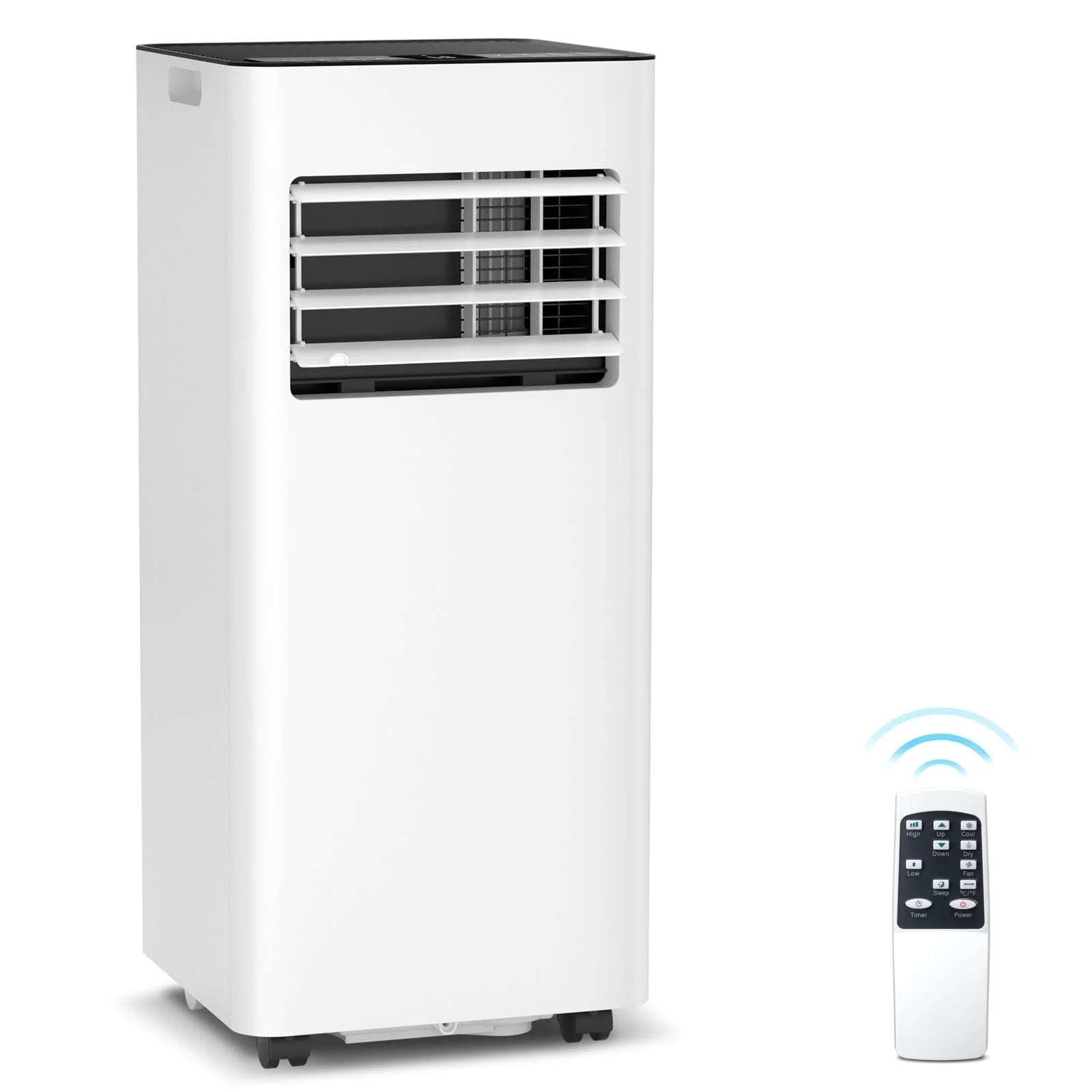 8000 BTU Ashare Portable Air Conditioner, 4-In-1 AC Unit with Fan, Cool and Dehumidifier, Sleep Mode, Remote Control, for Rooms up to 350 Sq Ft