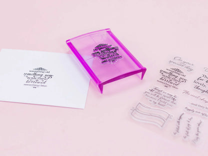 Sara Signature Antique Lace - Banners & Heartfelt Sentiments Stamp Set