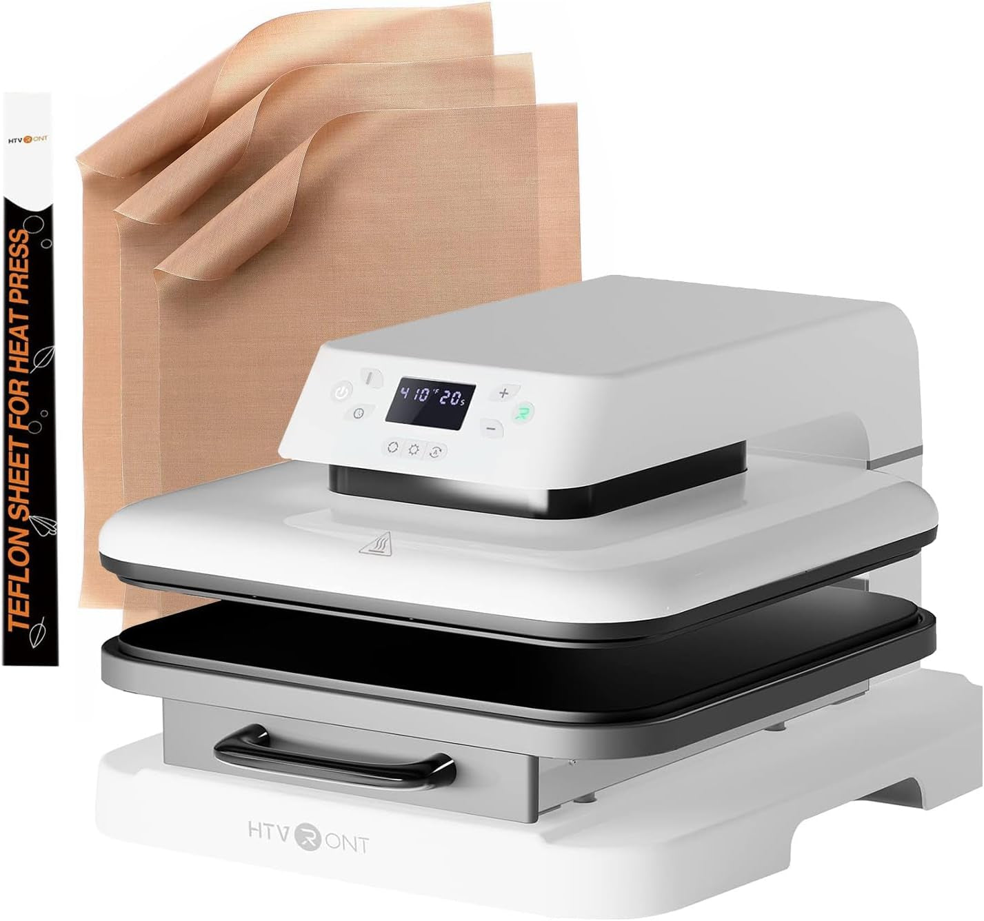 Automatic Heat Press Machine 15X15 & 3Pack 12X16 Teflon Sheets for Heat Press