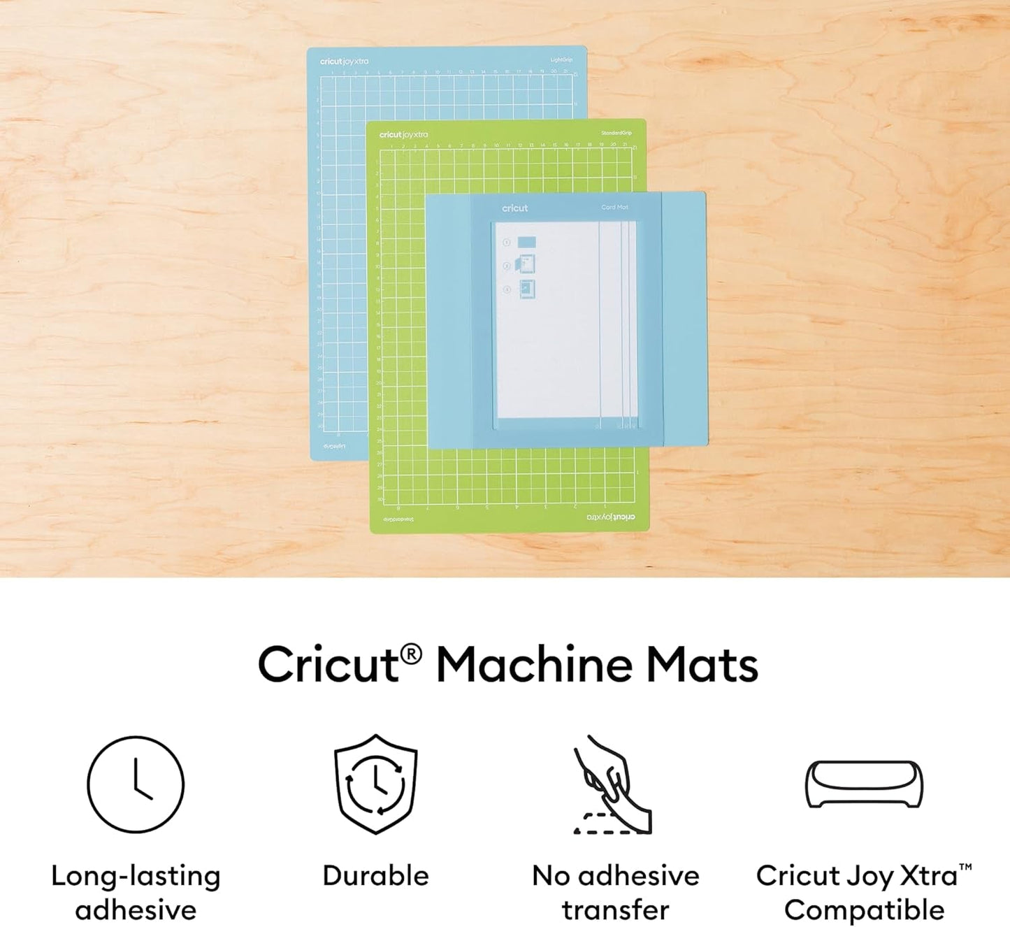 Cricut Lightgrip Cutting Mat Pack (4 Count, 8.5In X 12In) - for Joy Xtra Machine - Ideal for Standard Paper, Light Cardstock & More