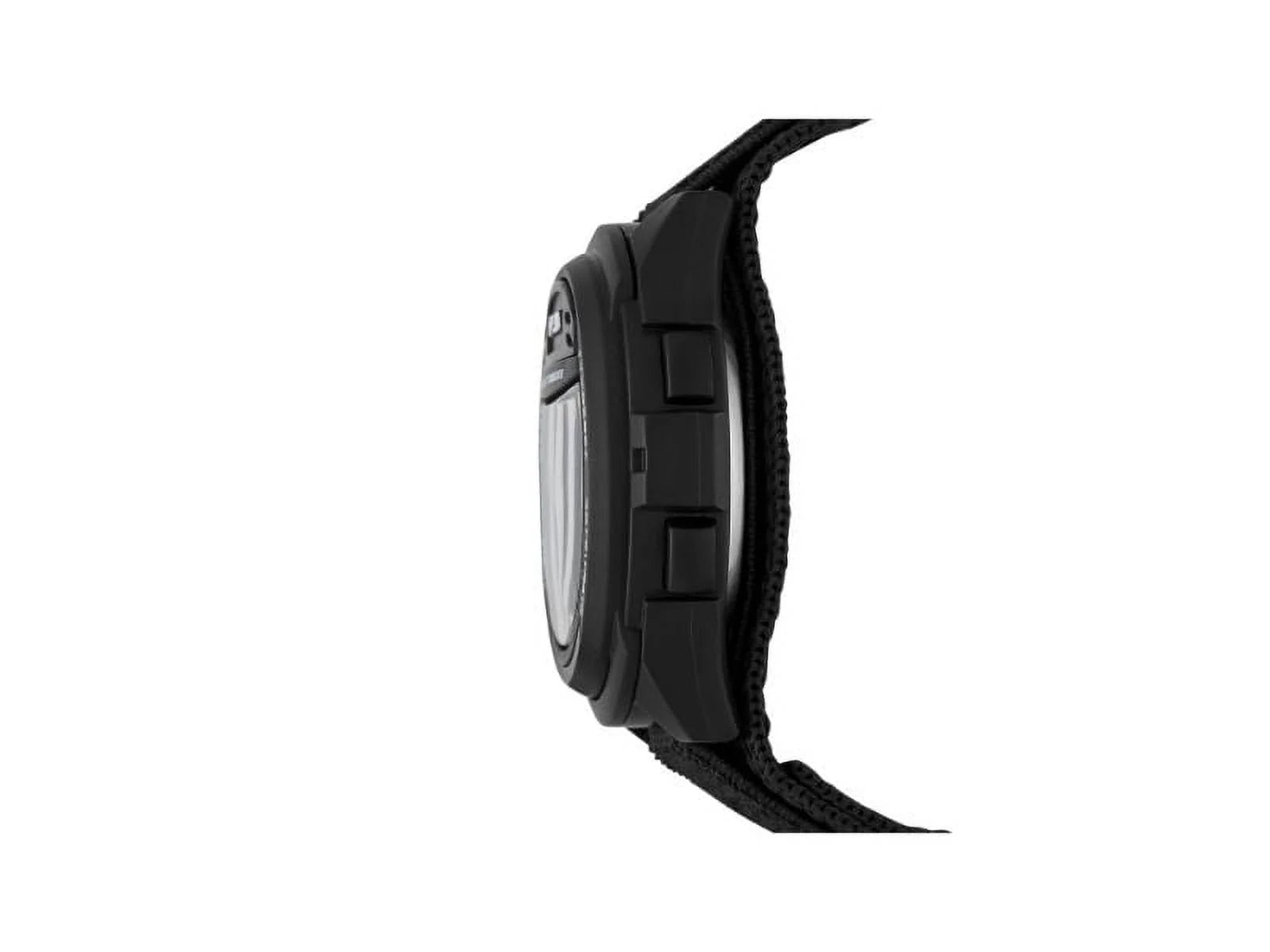 Men'S Digital Watch:Black Case, Positive Display, Nylon Fastwrap Strap (FMDOGE013)