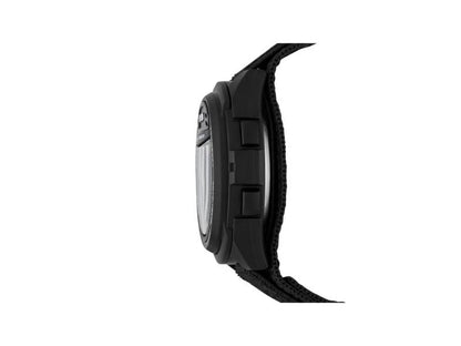 Men'S Digital Watch:Black Case, Positive Display, Nylon Fastwrap Strap (FMDOGE013)