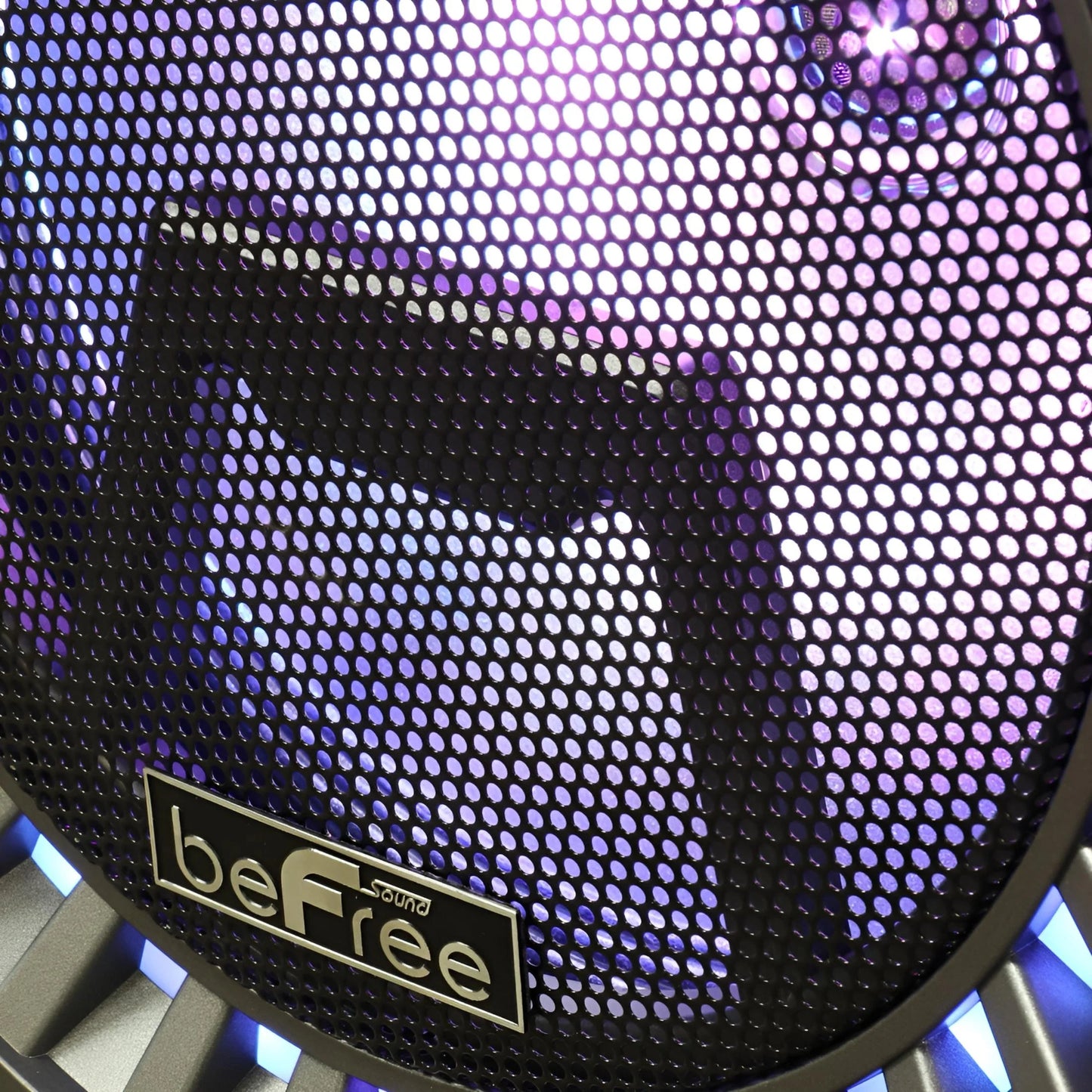 Rechargeable Bluetooth 12Inch Double Subwoofer Portable Party Speaker with Dual Layer Reactive Party Lights, USB, SD and AUX Inputs with FM Radio