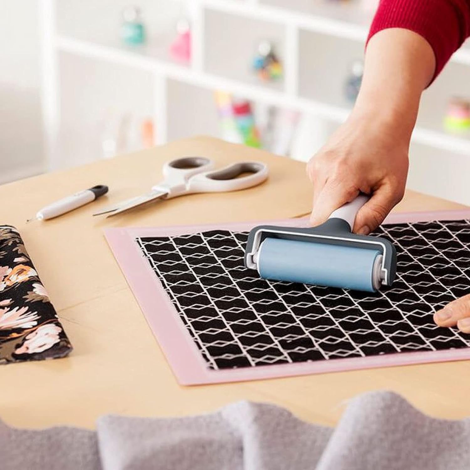 Cricut Fabricgrip Adhesive Cutting Mat 12" X 12", High Density Fabric Craft Cutting Mat. Use for Explore/Maker, (2 CT)