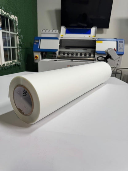 DTF Transfer Film Roll (Hot Peel) 24"X 328Ft Double-Sided Clear PET Heat Transfer Paper for Direct-To-Film Printing Hot Peel DTF Transfer Film Compatible with All DTF Printers for T-Shirts Textile