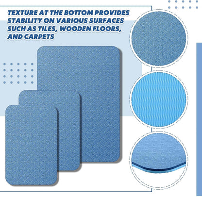 Drydiet 3 Pcs Sewing Machine Muffling Mat Pedal Mat Sewing Machine Pad No Slip Rubber Stay in Place Mats for Calms Vibration(Blue,15 X 20 Inch,14 X 9 Inch,14 X 11 Inch)