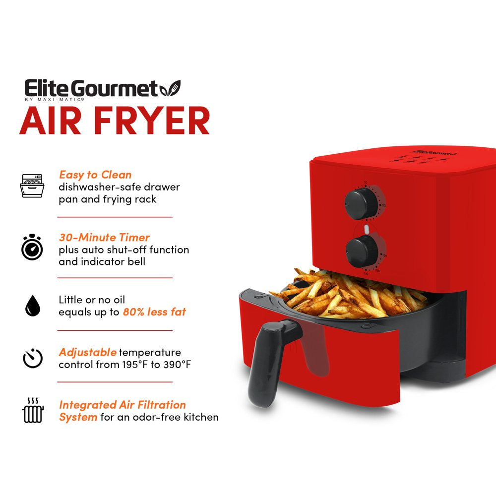 1Qt Air Fryer, Red