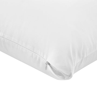 Microfiber Zippered Pillow Protector, Standard/Queen