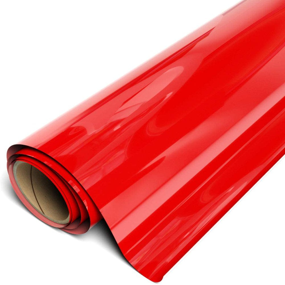 12" X 30Ft ROLL -  EASYWEED HTV - IRON on HEAT TRANSFER VINYL (Bright Red)