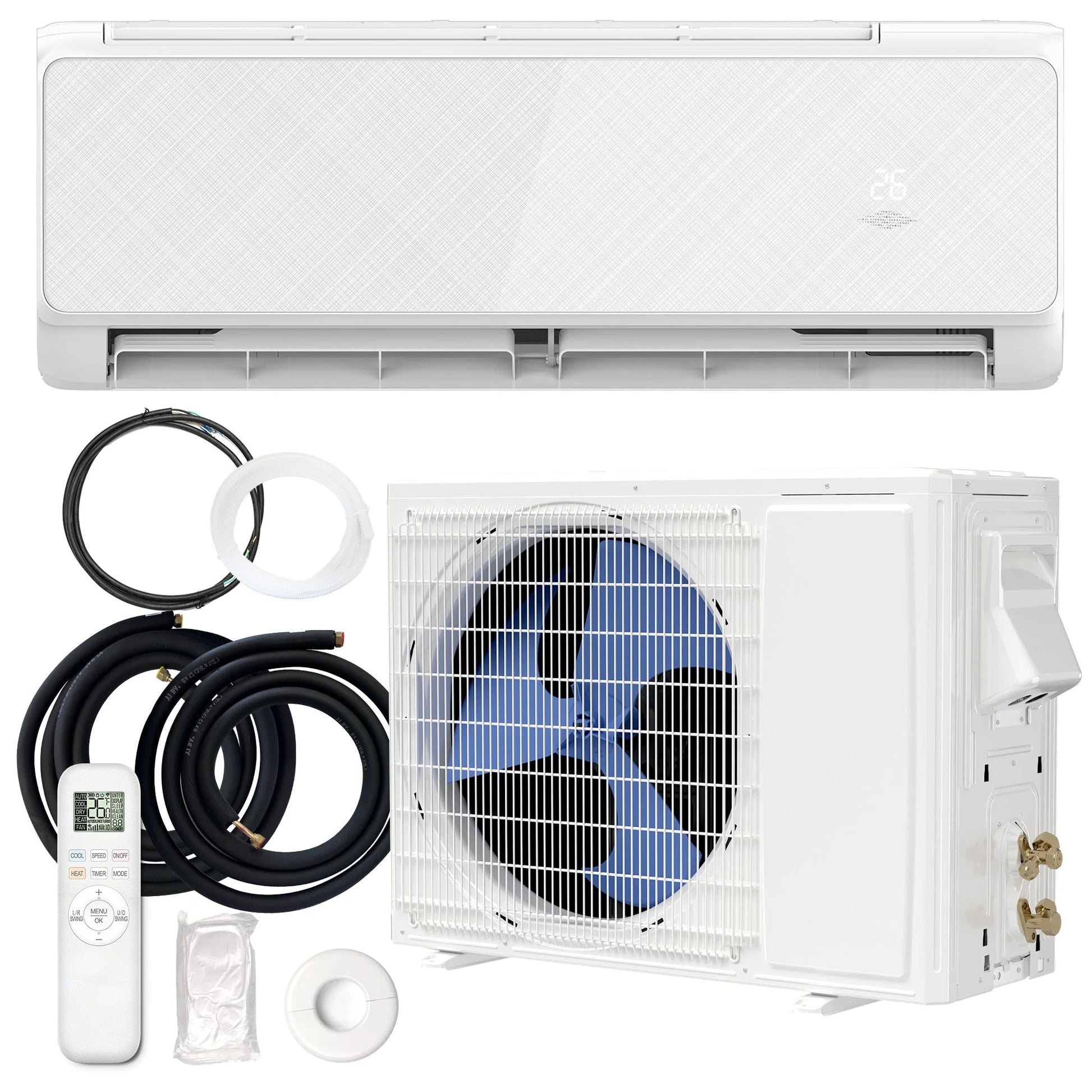 12000 BTU Split Air Conditioner & Heat, with Remove Control , 22 SEER2 Energy Efficient 115V ,Ductless Air Conditioner,For750 Sq.Ft