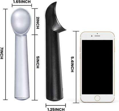HANSGO Ice Cream Scoop, 2PCS 7 Inches Nonstick Anti-Freeze Ice Cream Scooper One Piece Aluminum Design Dishwasher Safe
