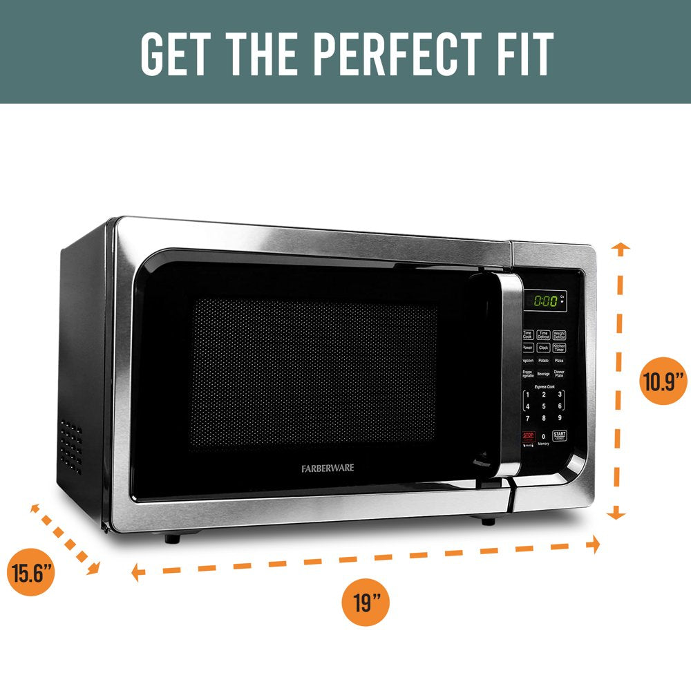 Classic FM09SSE 0.9 Cu. Ft 900-Watt Microwave Oven, Stainless Steel