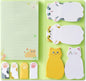 Hommie Cat Sticky Notes Set, Cute Sticky Note Animal Divider Tabs Bundle Writing Memo Pads Page Marker, Sticky Notes Pads for Cat Lovers Kids Office School Supplies Creative Gifts