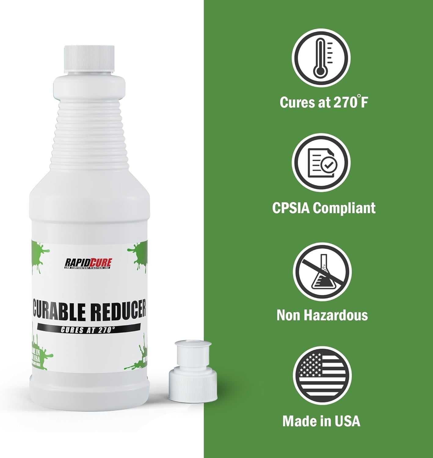 Rapid Cure Plastisol Ink Curable Reducer (Pint - 16 Oz.) - Screen Printing Ink Viscosity Reducer, Screen Printing Ink Thinner, Additive for Your Screen Printing Kit, Screen Printing Supplies