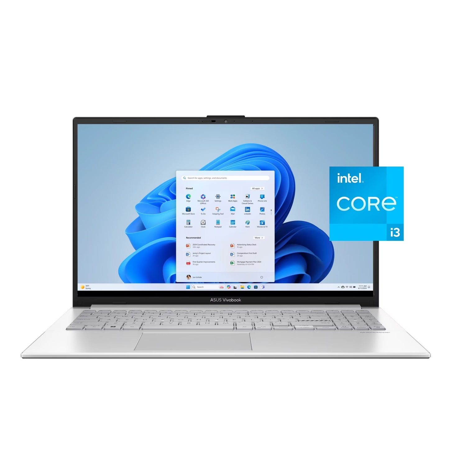 Vivobook Go 15.6” FHD Laptop with Intel I3-N305, Intel UHD Graphics, 8GB RAM, 256GB UFS, Cool Silver