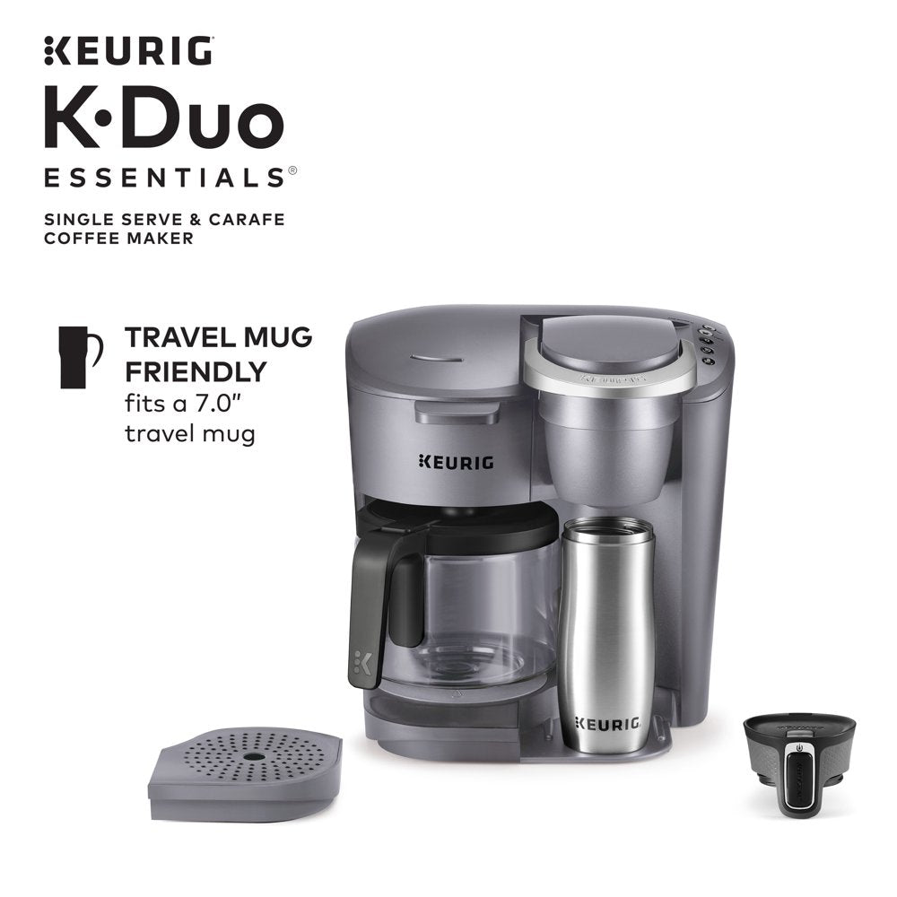 K-Duo Essentials Moonlight Gray Single-Serve K-Cup Coffee Maker