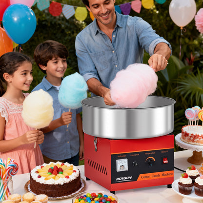 15" Cotton Candy Machine Maker Commercial Candy Floss Maker Stainless Steel