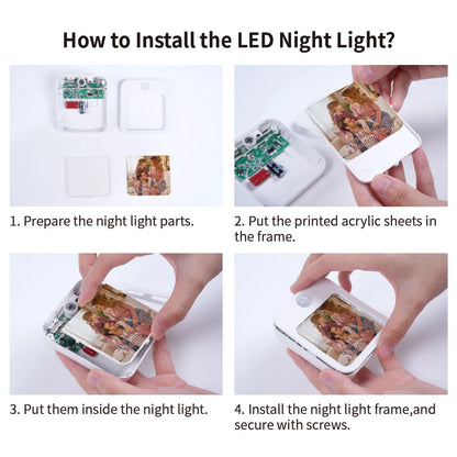 Sublimation LED Night Lights Blanks Plug in Motion Sensor 10 Pack