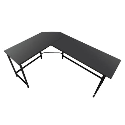 66" Wood L-Shaped Computer Gaming Desk Corner PC Latop Table Study Office Workstation Black