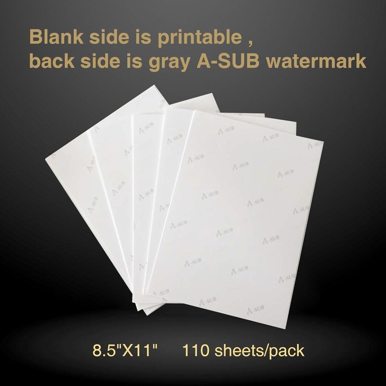 Sublimation Paper 8.5X11 Inch 110 Sheets ONLY Compatible with Sublimation Printer and Sublimation Ink 125G