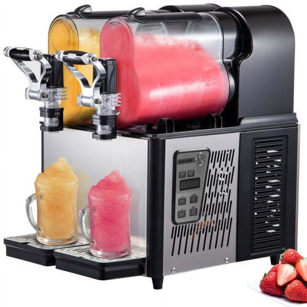 brand Commercial Slushy Machine, 6L Daiquiri Machine , 340W Stainless Steel Frozen Drink Slush Machine, Black