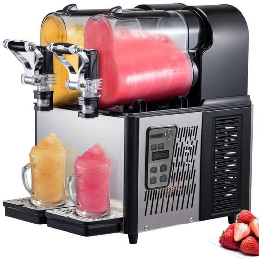 brand Commercial Slushy Machine, 6L Daiquiri Machine , 340W Stainless Steel Frozen Drink Slush Machine, Black