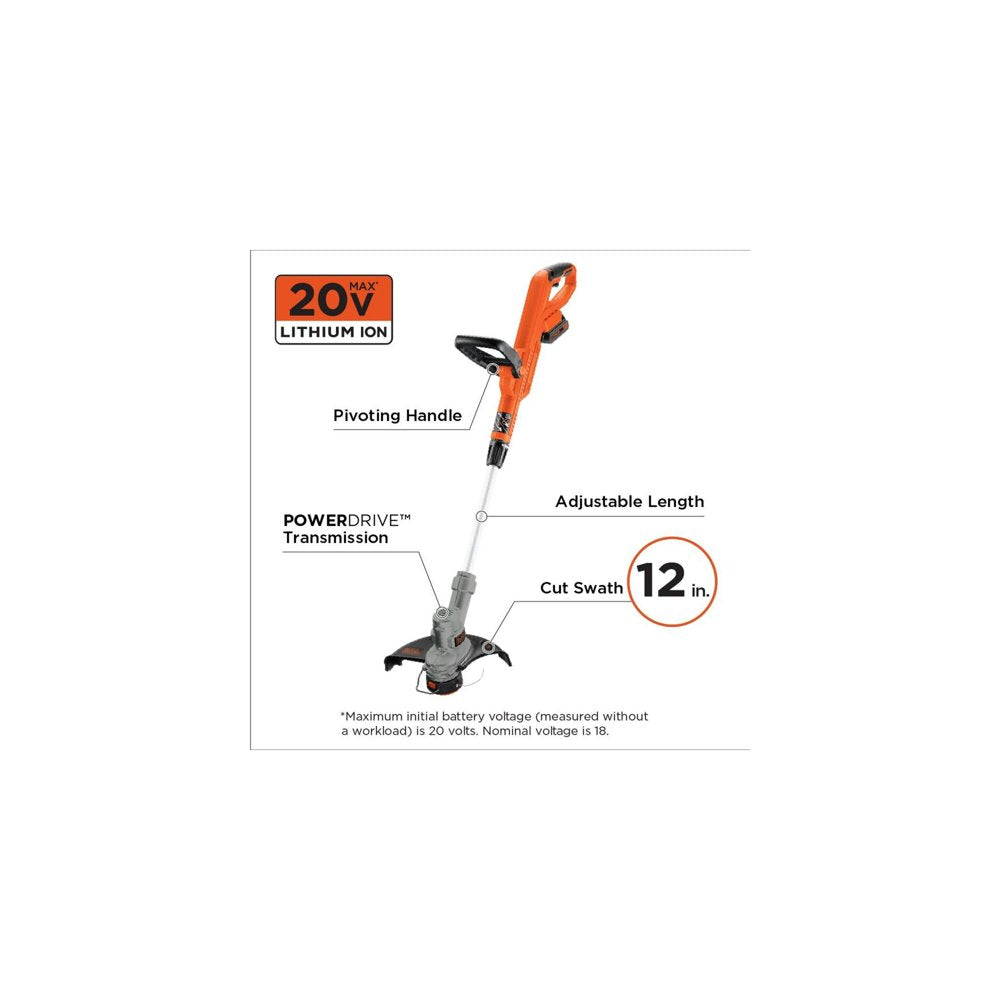 LST300 20V MAX Lithium 12 In. Trimmer/Edger