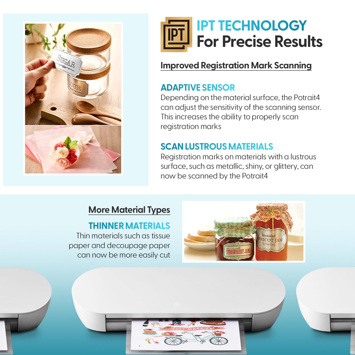 Silhouette America Portrait 4 Vinyl Cutting Machine, Starter Bundle - 9"" Precision Cutter with Designer Edition Software, 24 Sheets Oracle Vinyl, Tool Kit & 25 Free Designs - Electric Tool Compatible