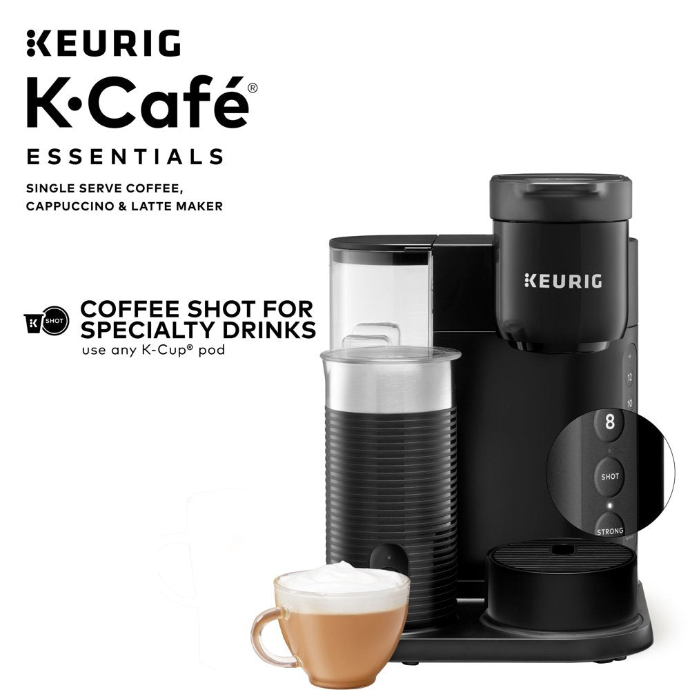 K-Café Essentials Single Serve K-Cup Pod Coffee Maker, Black