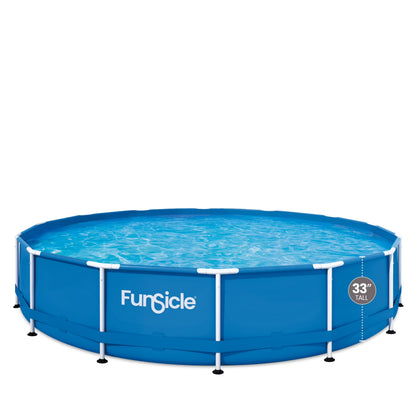 14Ft Activity above Ground Metal Frame Swimming Pool, Includes Skimmerplus Pump, Round, Age 6 & Up