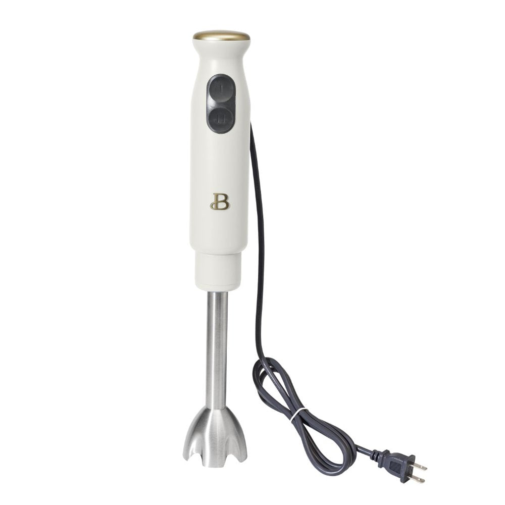 2-Speed Immersion Blender with Chopper & Measuring Cup, White Icing by Drew Barrymore