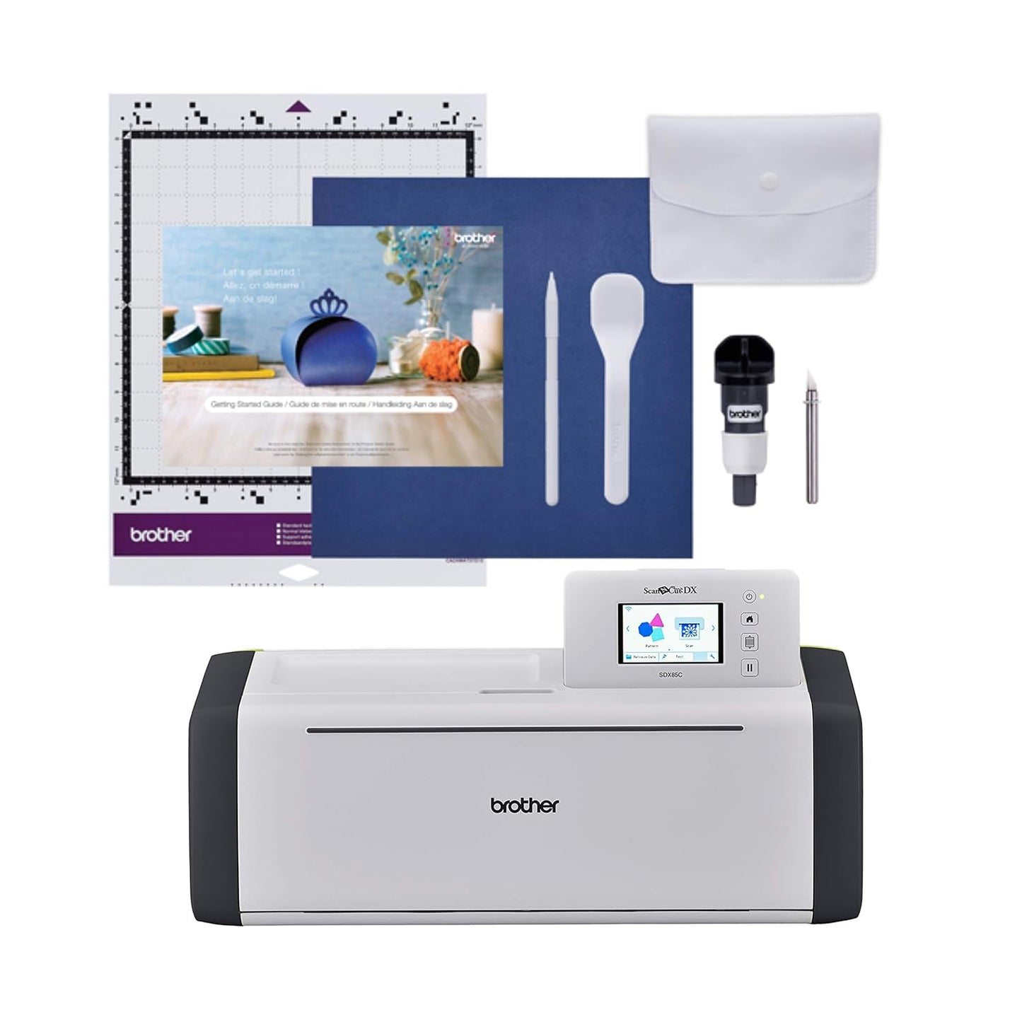 Scanncut SDX85C Electronic DIY Cutting Machine with Scanner, Make Vinyl Wall Art, Appliques, Homemade Cards and More with 251 Included Patterns,Charcoal