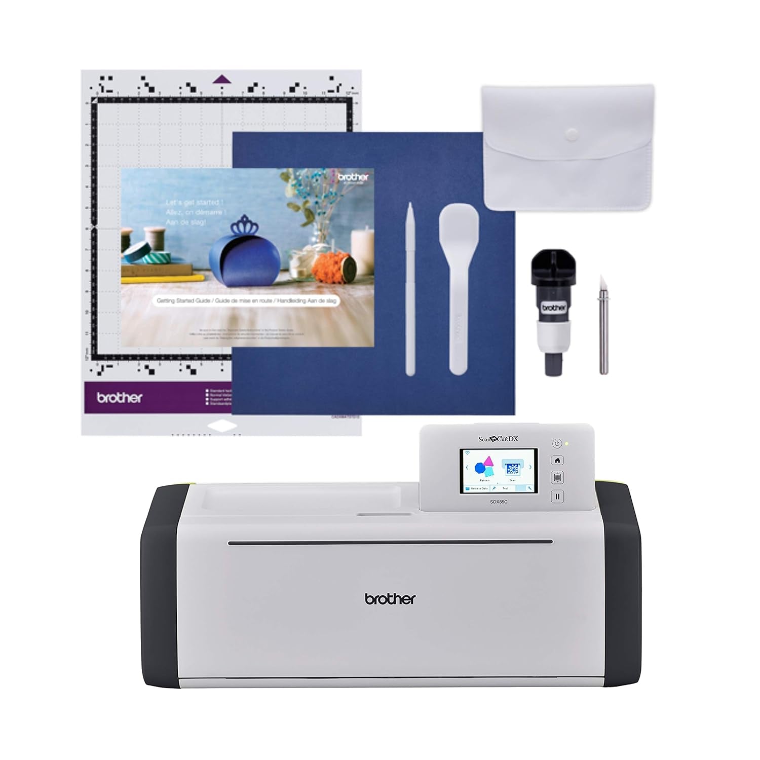 Scanncut SDX85C Electronic DIY Cutting Machine with Scanner, Make Vinyl Wall Art, Appliques, Homemade Cards and More with 251 Included Patterns,Charcoal