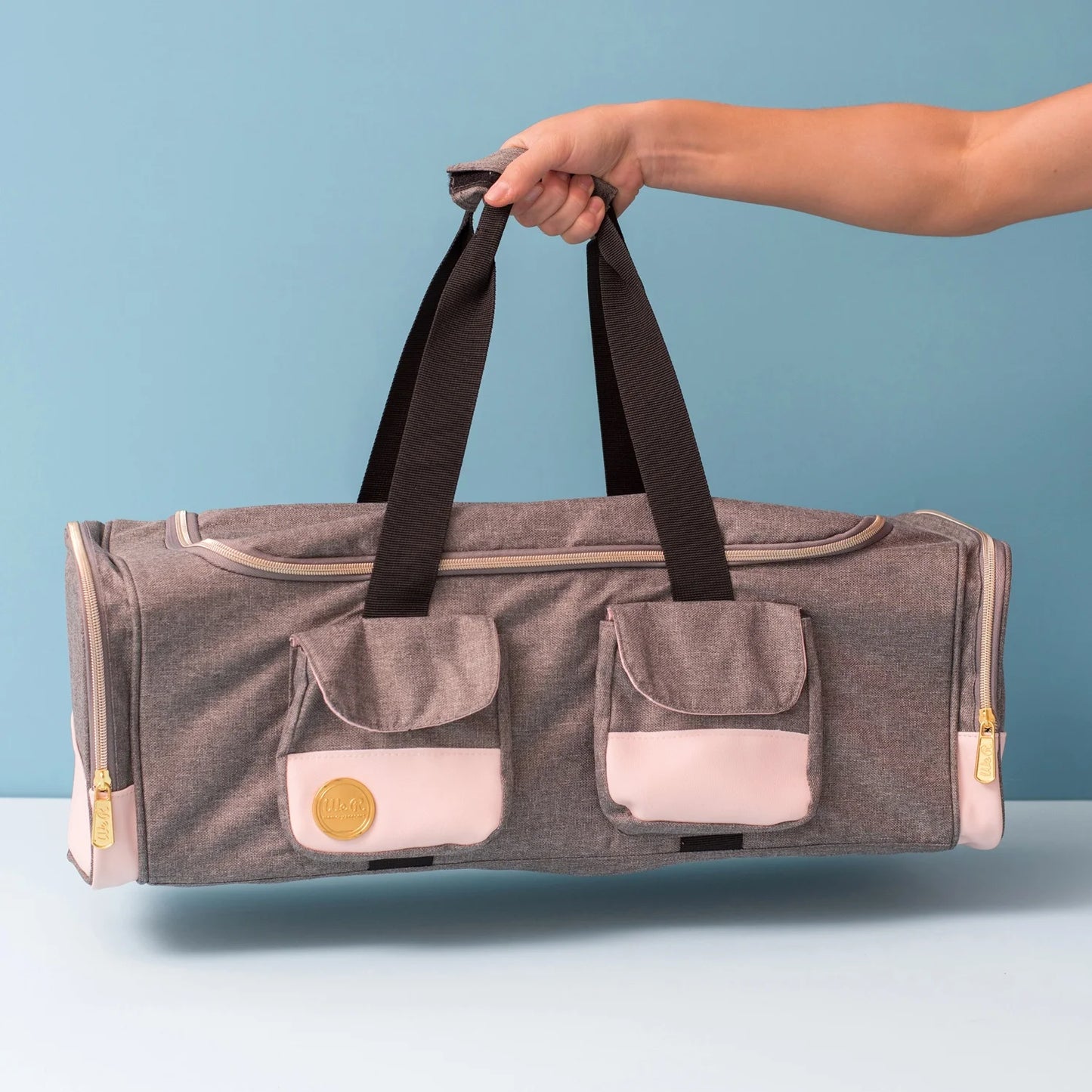 We R Crafter'S Machine Tote-Pink & Grey