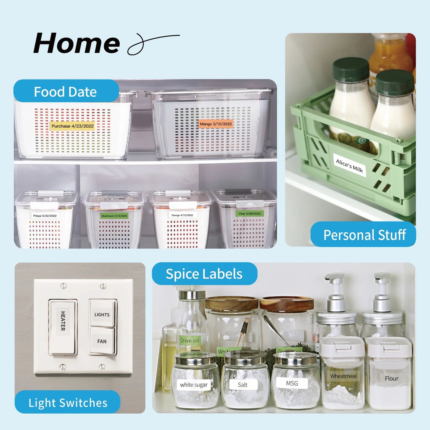 Label Maker Machine with Tape - Portable & Rechargeable Label Makers with Built-In Cutter, .63" Waterproof Tape - Wireless Label Printer Compatible with Android & Ios Devices