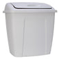 13 Gallon Trash Can, Plastic Swing Top Kitchen Trash Can, Gray