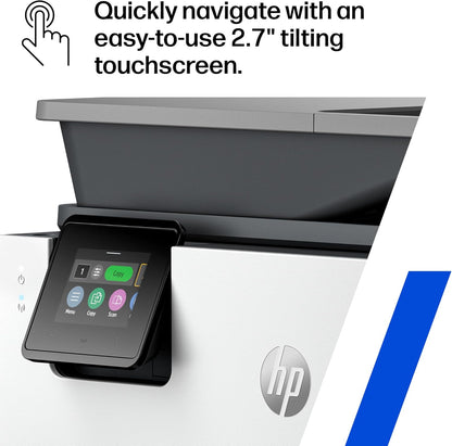 HP Officejet Pro 9125 Wireless All-In-One Color Inkjet Printer, Print, Scan, Copy, Fax, ADF, Duplex Print/Scan, Best-For-Office, 3 Month Trial of Instant Ink Included, Ai-Capable (C2VZ0A)