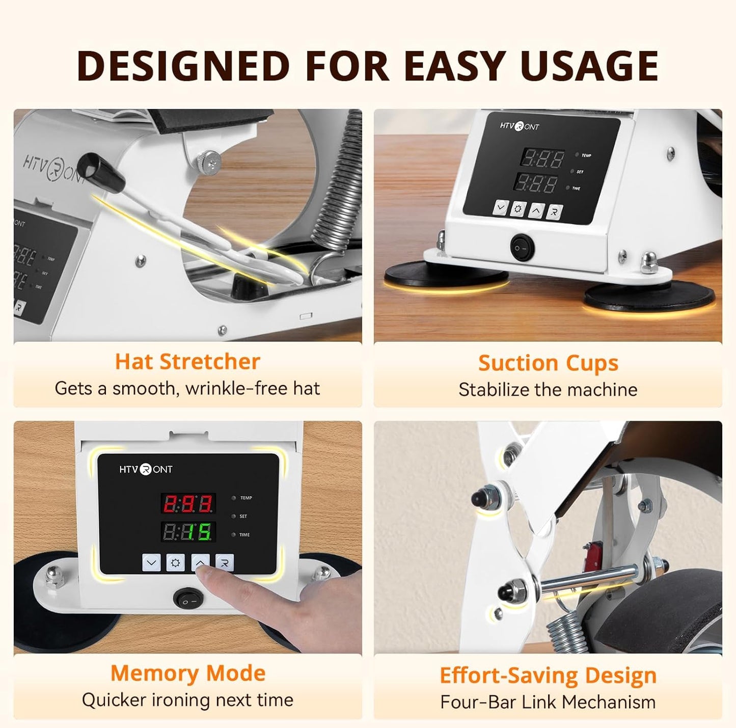 H17 Phone Cases Heat Press Vacuum Heat Press Machine for Phone Cases (Compatible with Android)+ Hat Press Machine - Hat Press Heat Machine for Caps Curved Teflon