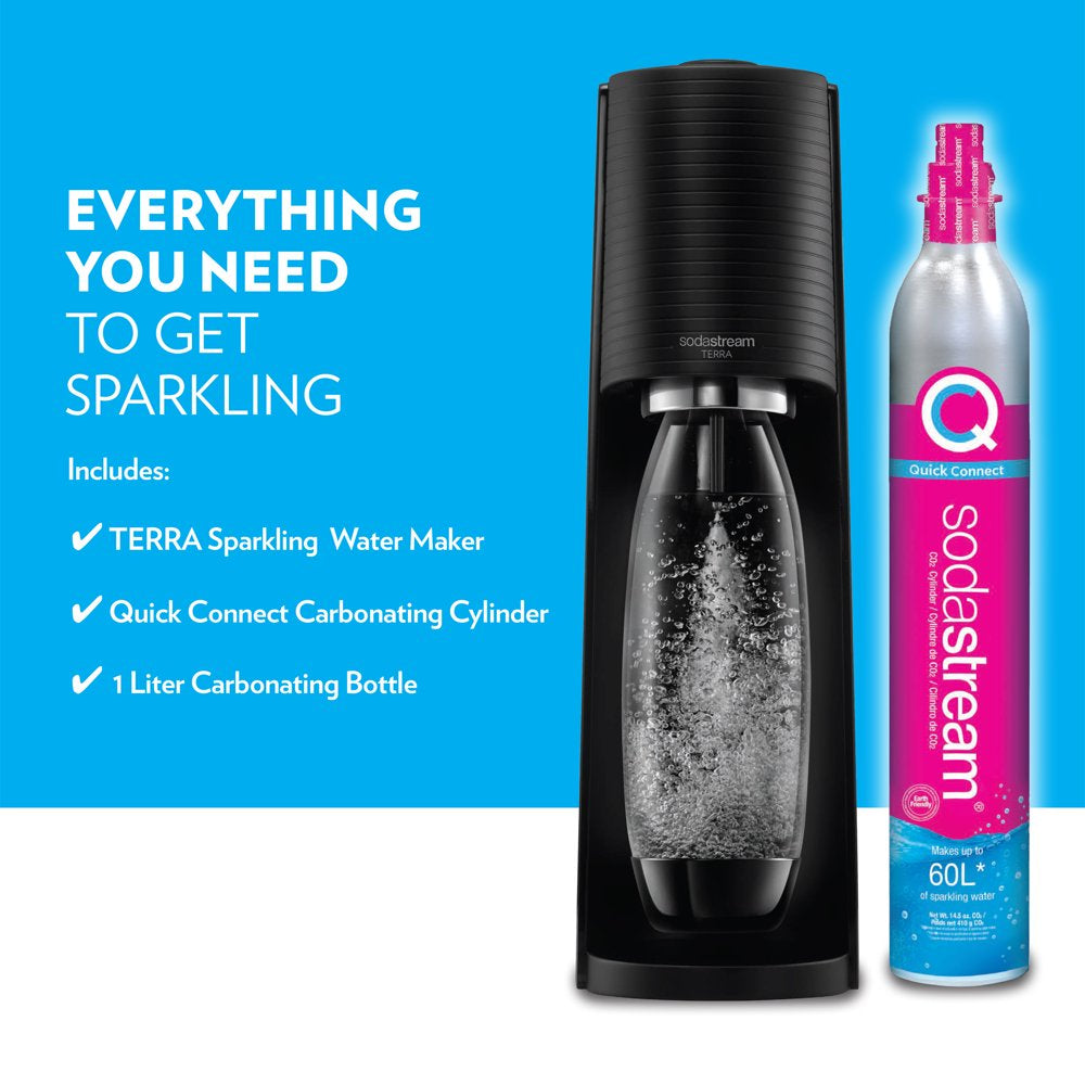 Terra Sparkling Water Maker - Black