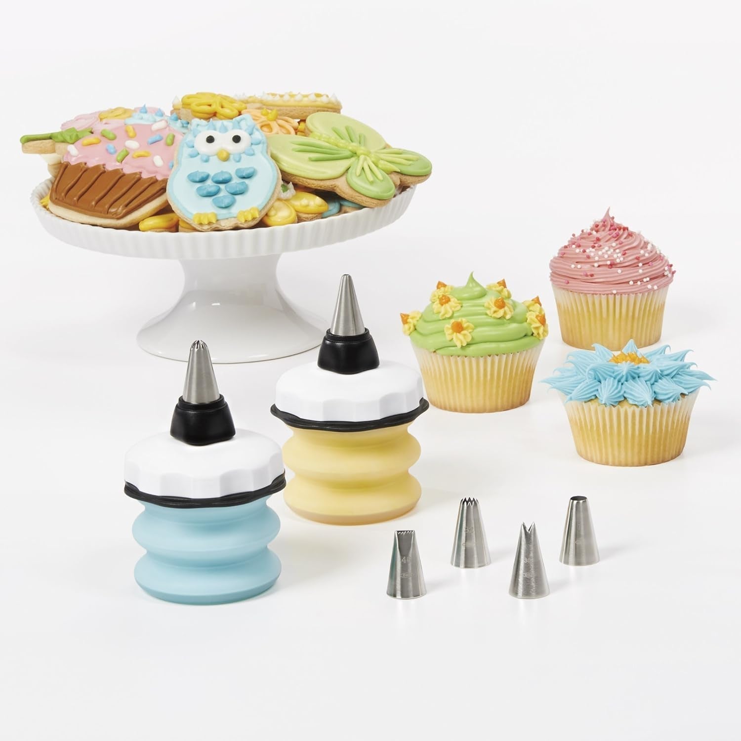 Good Grips 8-Piece Baker'S Silicone Decorating Bottle Kit - Black