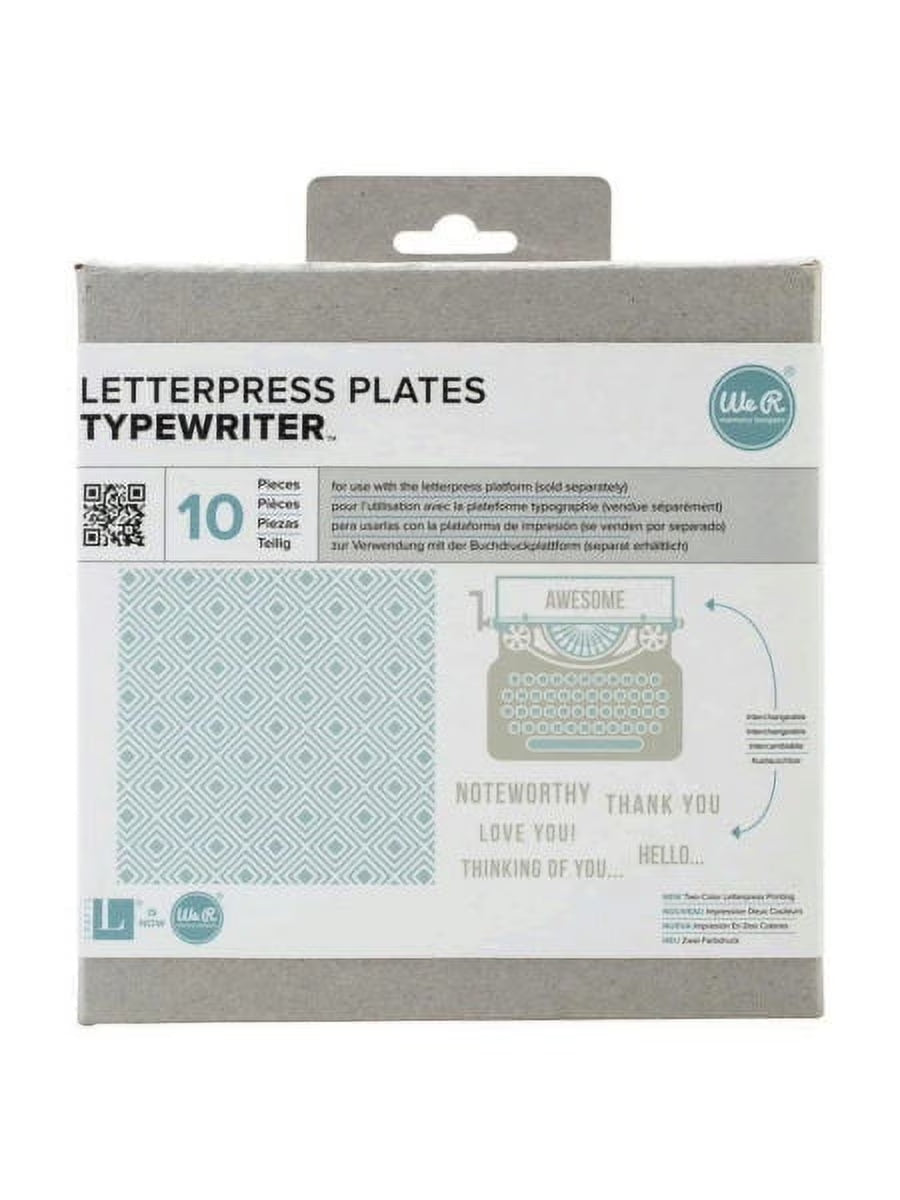 0633356037422 Printing Plate Letter Press-Typewriter Set (8 Piece)