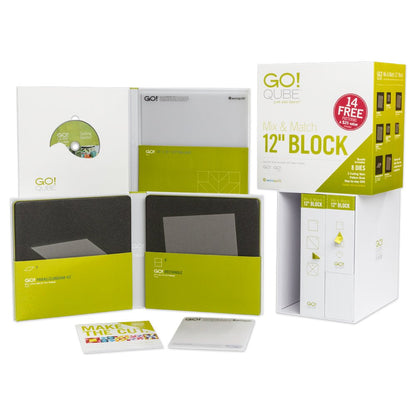 GO! Qube Mix and Match 12 Inch Block with 8 Basic Quilting Shapes