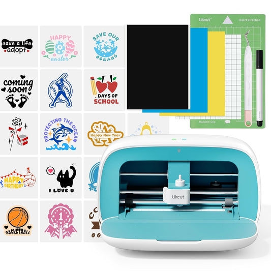 Likcut Vinyl Cutter Machine, Smart Sticker Maker Glee S501 for DIY Joy, Portable Cutting Tool for Crafting Beginner, Compact Design for Home & School Craft Projects, DIY Home Decor, Gifts for Crafters