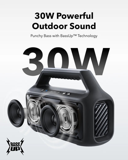 Boom 2 SE Outdoor Speaker, 30W, Bassup Technology, 18H Playtime, IPX7 Waterproof, Floatable, New