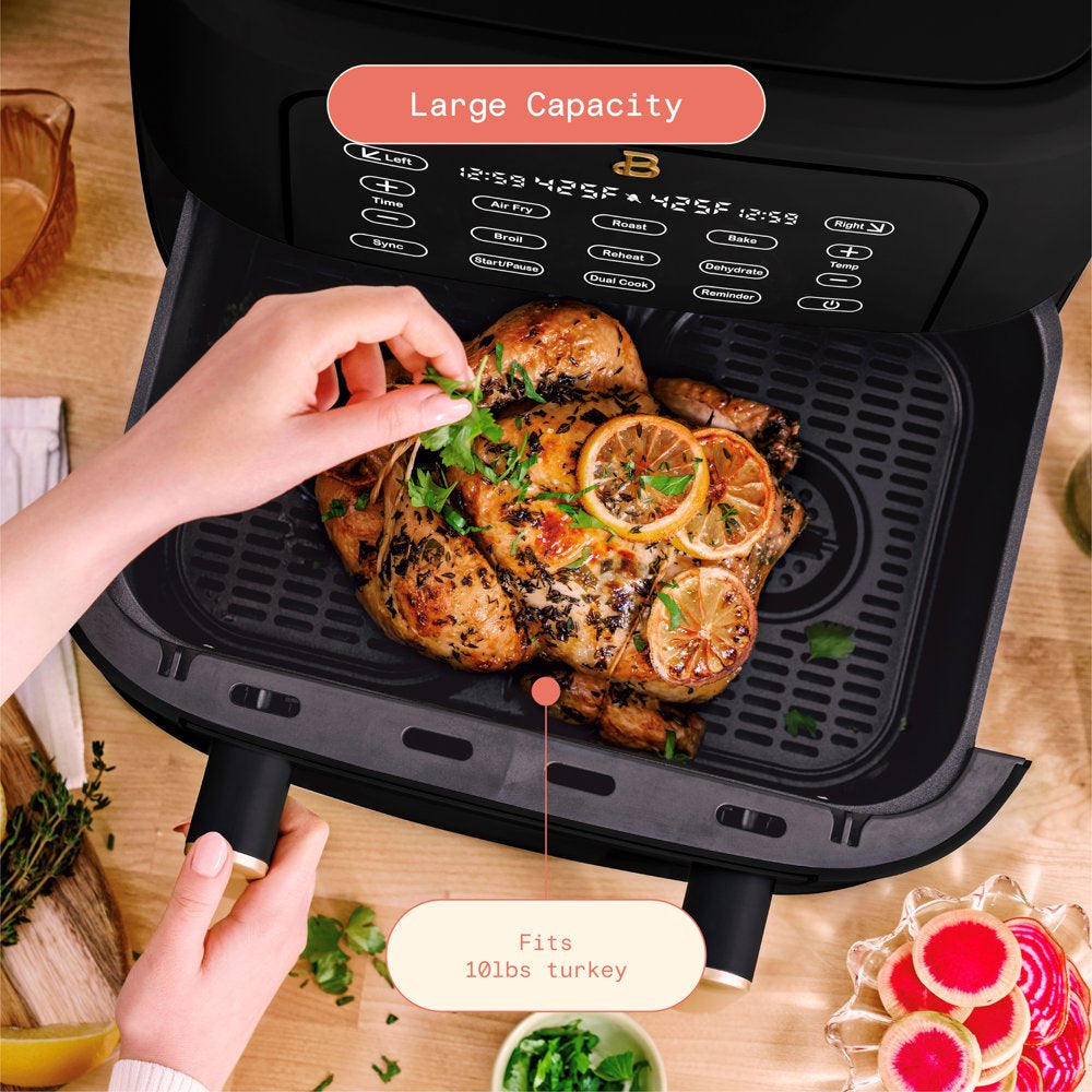 9QT Trizone Air Fryer, Black Sesame by Drew Barrymore