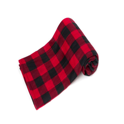 Soft Fleece Electric Heated Throw Blanket, Red/Black Buffalo Check, 50"X60", All Ages