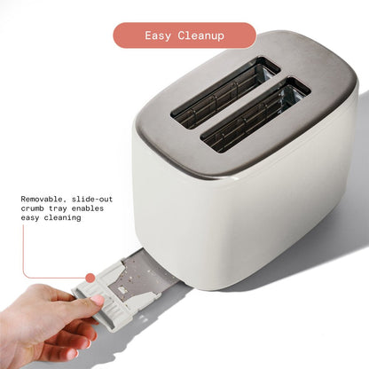 2-Slice Toaster with Touch-Activated Display, White Icing by Drew Barrymore