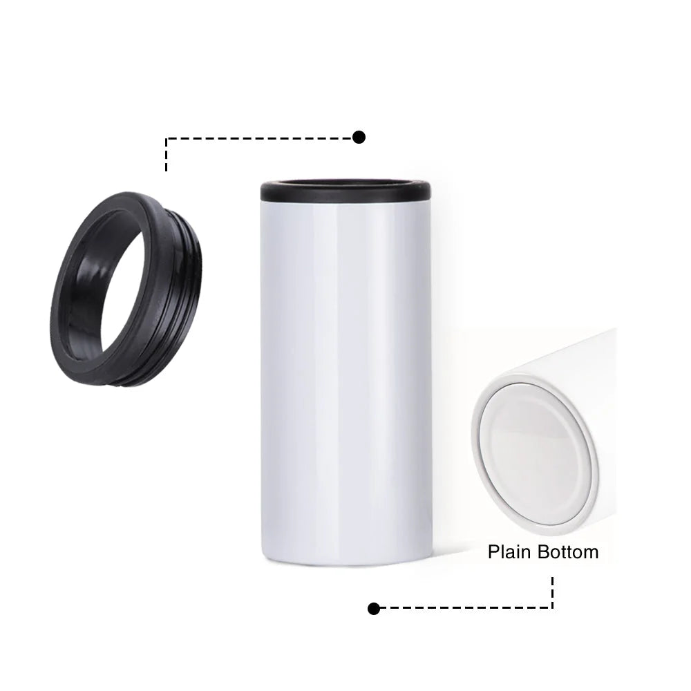 12 OZ Sublimation Slim Skinny Can Cooler Insulator Blanks 4 Pack
