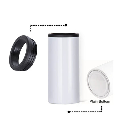 12 OZ Sublimation Slim Skinny Can Cooler Insulator Blanks 4 Pack